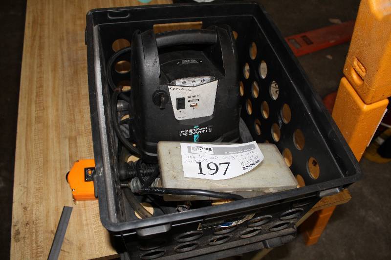 lot 197 image: Battery Chargers, Misc Pressure Washer Parts, Hardware