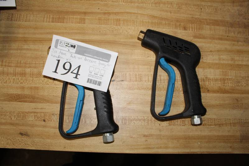 lot 194 image: Lot of (2) Ice Dam Auto-on Pressure Washer Spray Handles