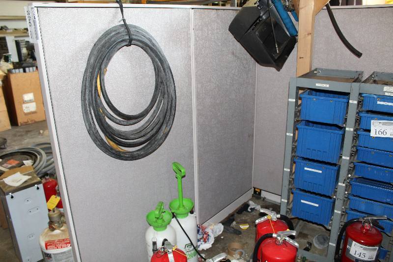 lot 256 image: Lot of (5) Cubicle Panels, Overhead Storage Cabinets