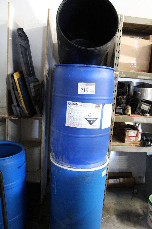 lot 219 image: Lot of (6) Chemical Barrels