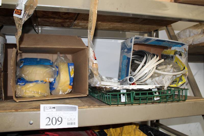 lot 209 image: Painting Supplies, Pipe Insulation, Misc Hardware