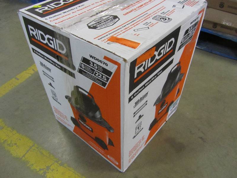 lot 63 image: RIDGID 6 gal. 3.5-Peak HP Wet Dry Vac