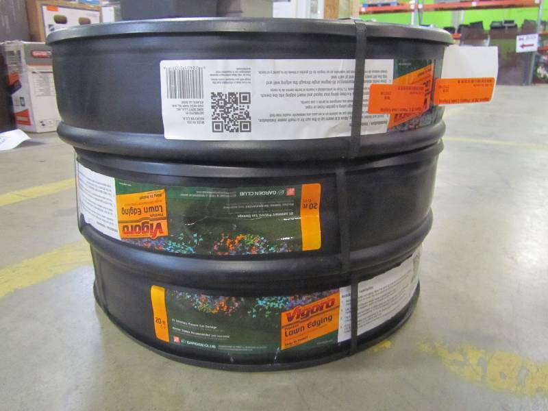lot 67 image: Vigoro 20 ft. Plastic Lawn Edging (lot of 3)