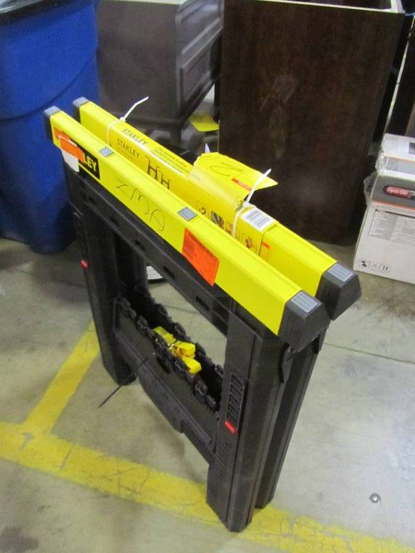 lot 68 image: Stanley Adjustable Sawhorse (2 pack)