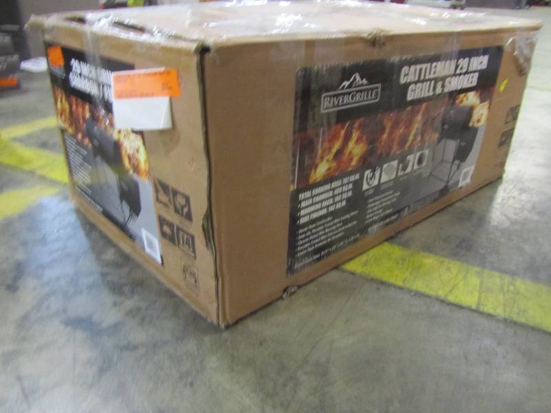 lot 83 image: RiverGrille Cattleman 29 in. Charcoal Grill and Smoker