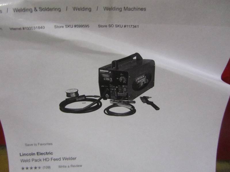 lot 90 image: Lincoln Electric Weld Pack HD Feed Welder