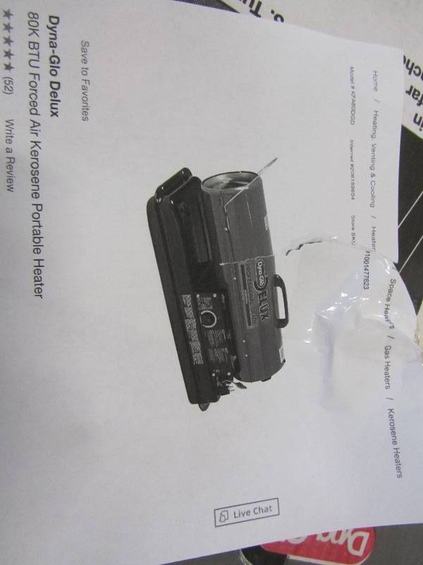 lot 95 image: Dyna-Glo Delux 80K BTU Multi-Fuel Portable Heater (lot of 2)