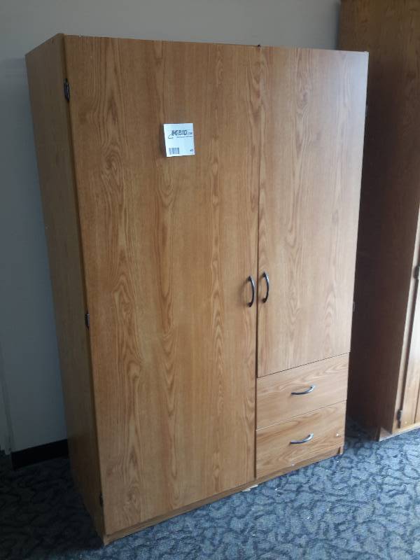 lot 49 image: Simulated wood armoire