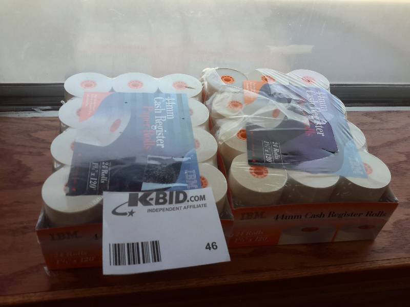 lot 46 image: 2 cases of 44mm Cash Register tape