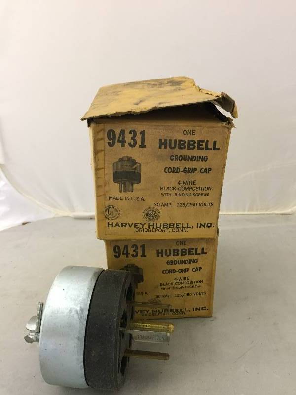 lot 23 image: 2 Hubbell 9431 Grounding Cord-Grip Cap