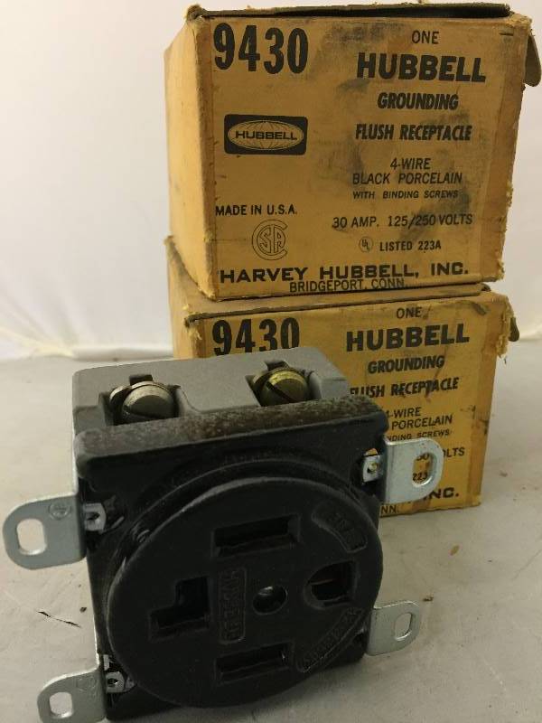 lot 24 image: 2 Hubbell 9430 Grounding Flush Receptacle