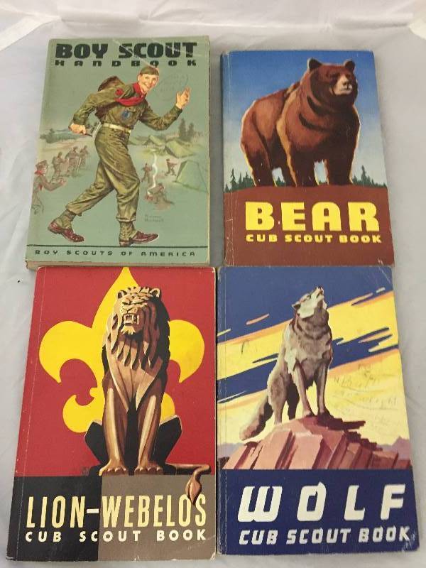 lot 35 image: Vintage Boy Cub Scout Books