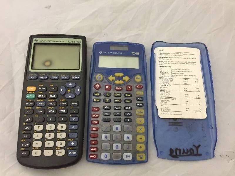 lot 53 image: Calculators - TI-83 Plus & TI-15