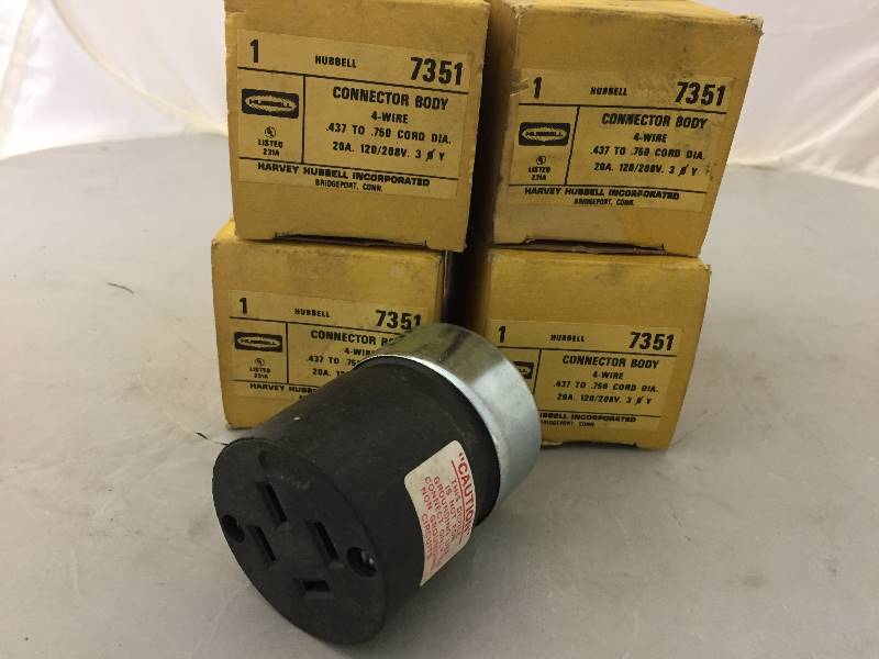 lot 58 image: 4 Hubbell HBL7351 Connector Body
