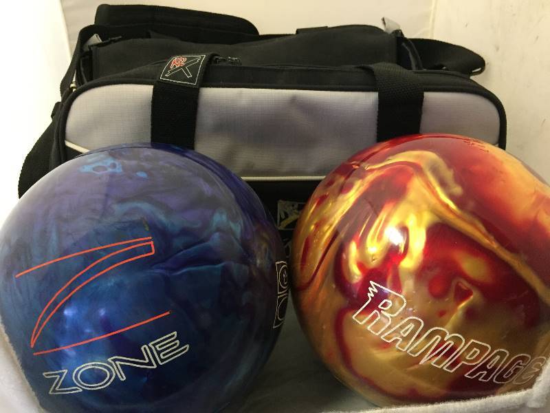 lot 75 image: Brunswick Bowling Balls & Case
