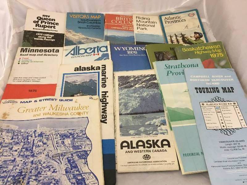 lot 99 image: Vintage Road Maps