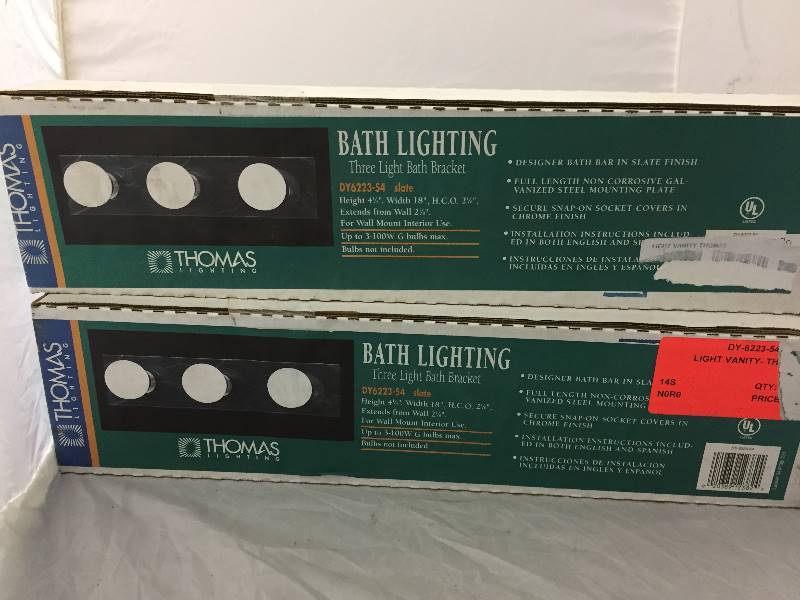 lot 108 image: Bath Lights - New in Box - Qty 2