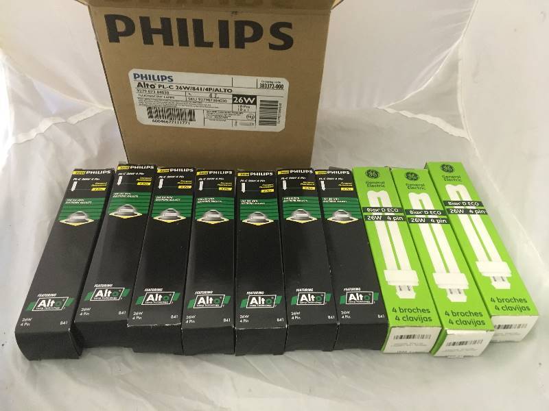 lot 131 image: Bulbs - PL-C 26W 4 Pin Flourescent Lamps