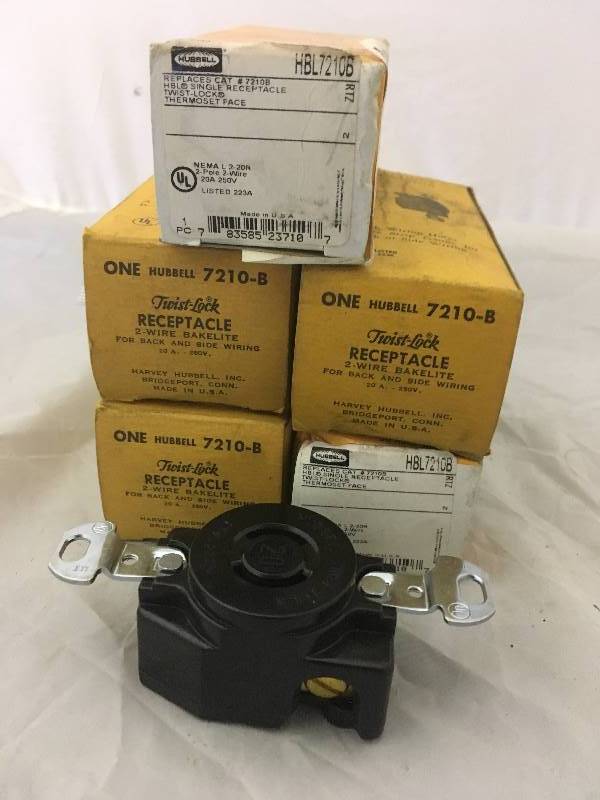 lot 154 image: Hubbell HBL7210B Twist Lock Receptacle