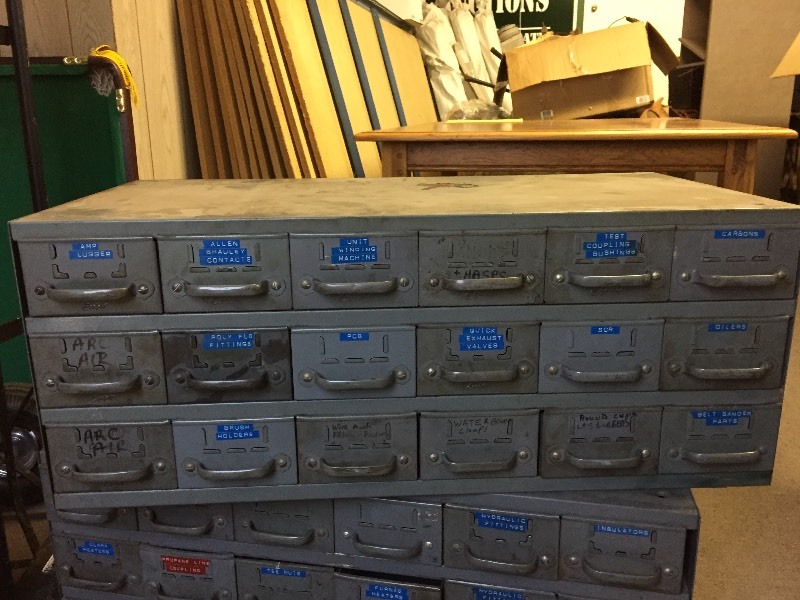 lot 2 image: EQUIPTO 18 Drawer Metal Cabinet