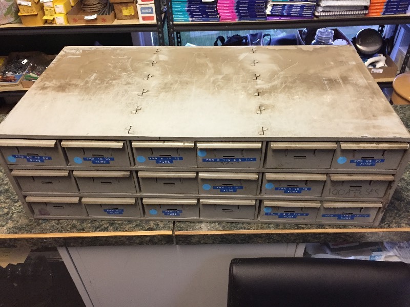 lot 8 image: EQUIPTO 18 Drawer Metal Cabinet