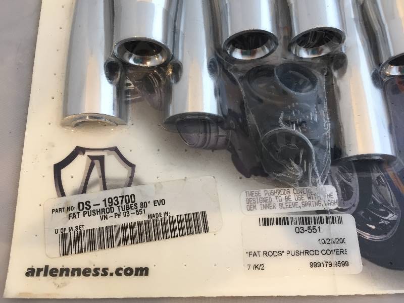 lot 161 image: Motorcycle Fat Pushrod Tubes 80 EVO