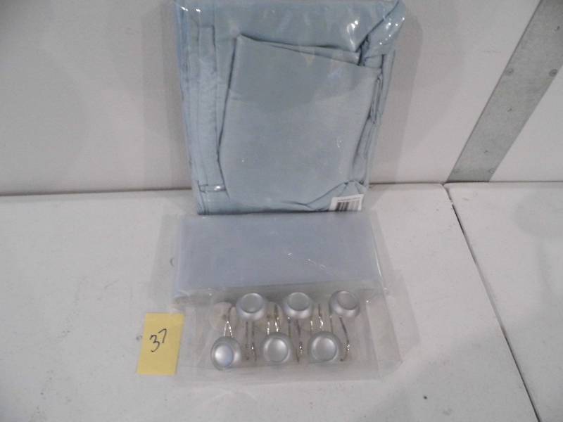 lot 37 image: New Shower Curtain - Liner - Hooks