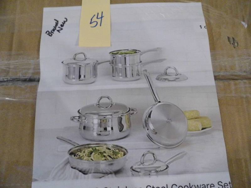 lot 54 image: Alcove 11 Piece Stainless Cookware