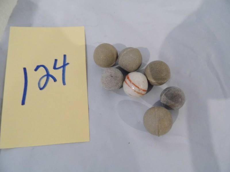 lot 124 image: Antique Clay Marbles