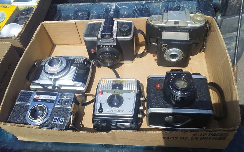 lot 40 image: 6-Vintage Ansco Cameras (Some Made In Germany, Some Made In USA)