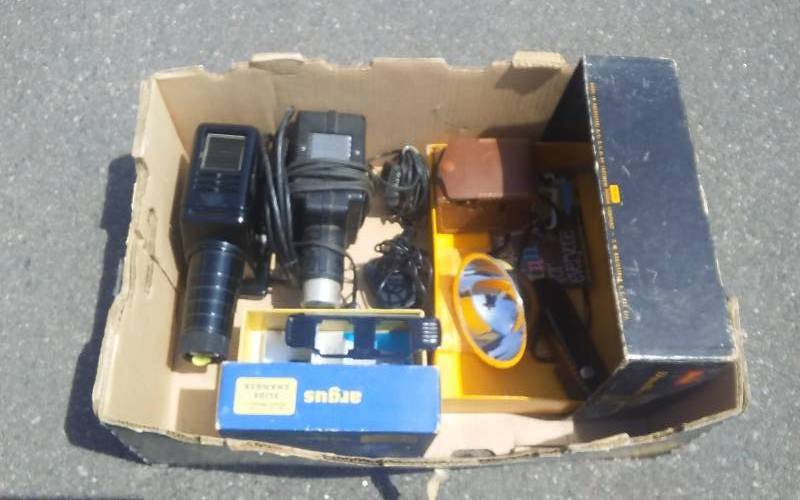 lot 39 image: Box Lot-Projectors, Kodak Camera Kit, Argus Slide Changer