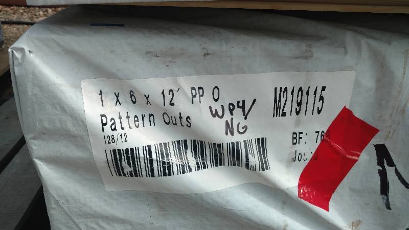 1x6x12 Ponderosa Knotty Pine Dual Pattern Tongue and Groove Outs