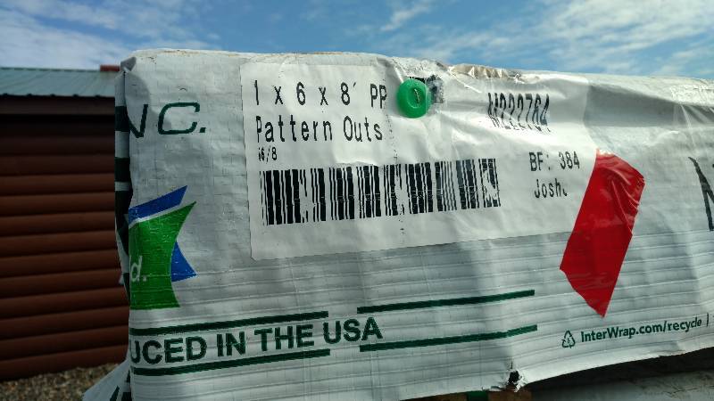 1x6x8 Ponderosa Knotty Pine Dual Pattern Tongue and Groove Outs