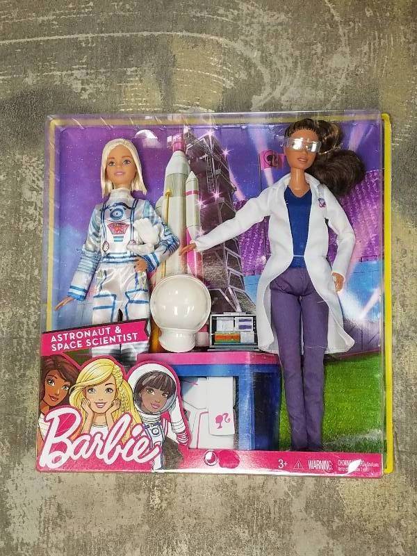 lot 458 image: Mattel Barbie Astronaut and Space Scientist Dolls