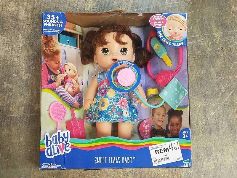 lot 461 image: Baby Alive Sweet Tears Baby Doll - Brunette