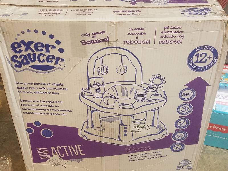 lot 497 image: Evenflo Sweet Tea Party Bounce & Learn ExerSaucer Activity Center