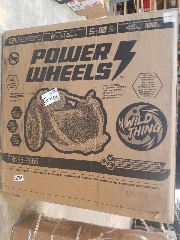 lot 519 image: Power Wheels 12V Wild Thing Ride-On - Orange