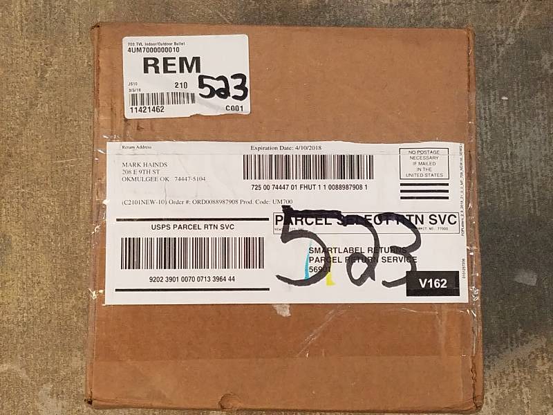 lot 523 image: Revo 700 TVL IndoorOutdoor Bullet Camera - 2pk.