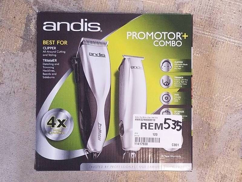 lot 535 image: Andis Pro Motor 27pc Hair ClipperTrimmer Combo