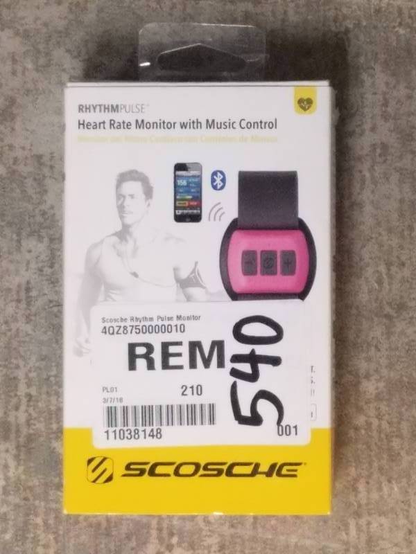 lot 540 image: Scosche Rhythm Bluetooth Pulse Monitor in Pink