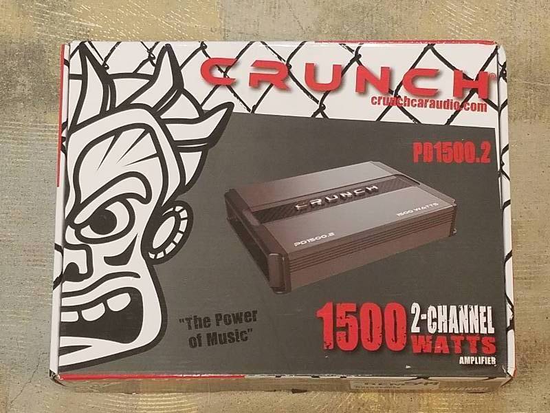 lot 544 image: Crunch Power Drive PD1500.2 1500-Watts 2-Channel Car Audio Amplifier Single