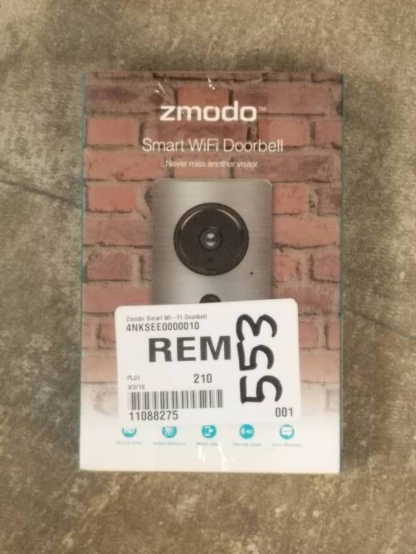 lot 553 image: Zmodo Smart Wi-Fi Doorbell