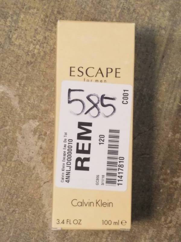 lot 585 image: Calvin Klein Escape Eau De Toilette Spray - 3.4 Oz.