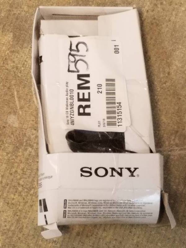 lot 595 image: Sony Walkman 16GB Audio Player Black