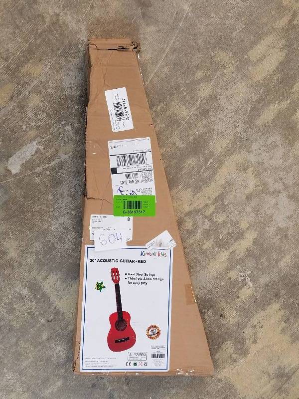 lot 604 image: Kimball Kids 30 Red Acoustic Guitar