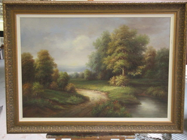 PASTORAL LANDSCAPE FRAMED ART