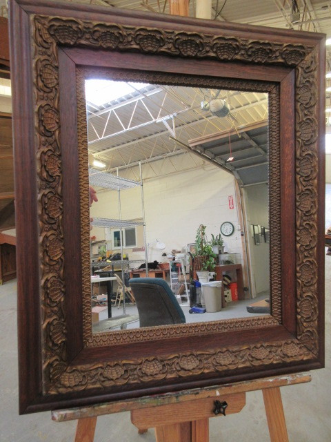 DARK FRAME WALL HANGING MIRROR