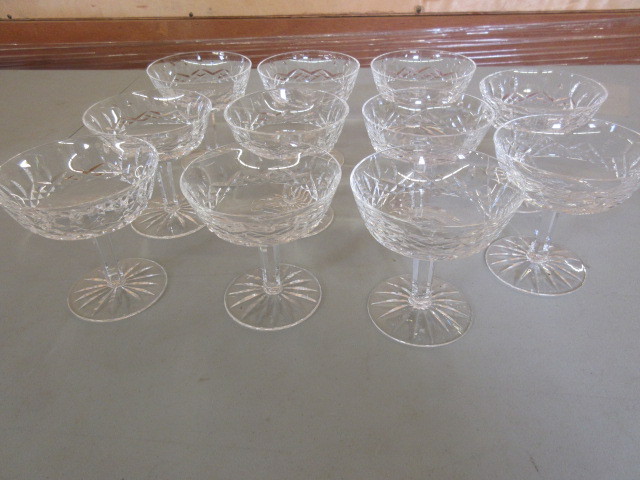 SET OF 11 CHAMPAGNE CRYSTAL
