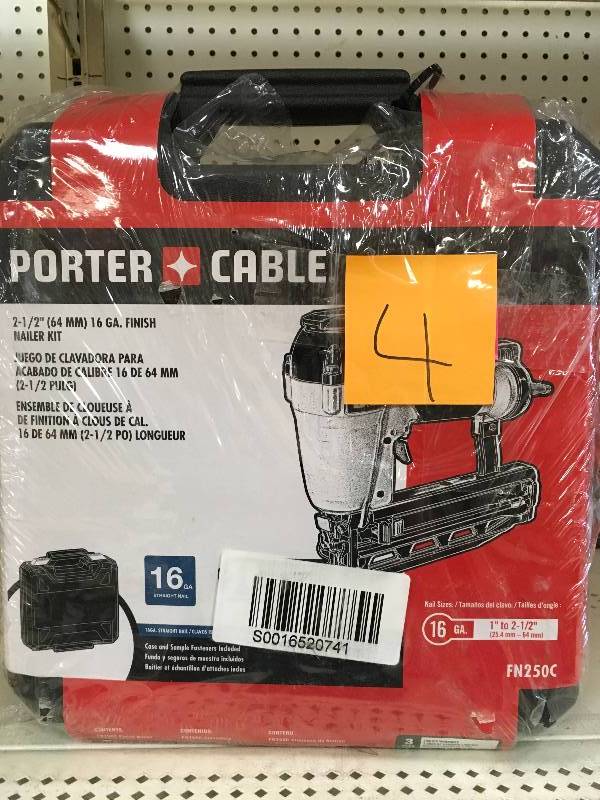 Porter-Cable Pneumatic 16-Gauge 2-12 in Nailer Kit not used
