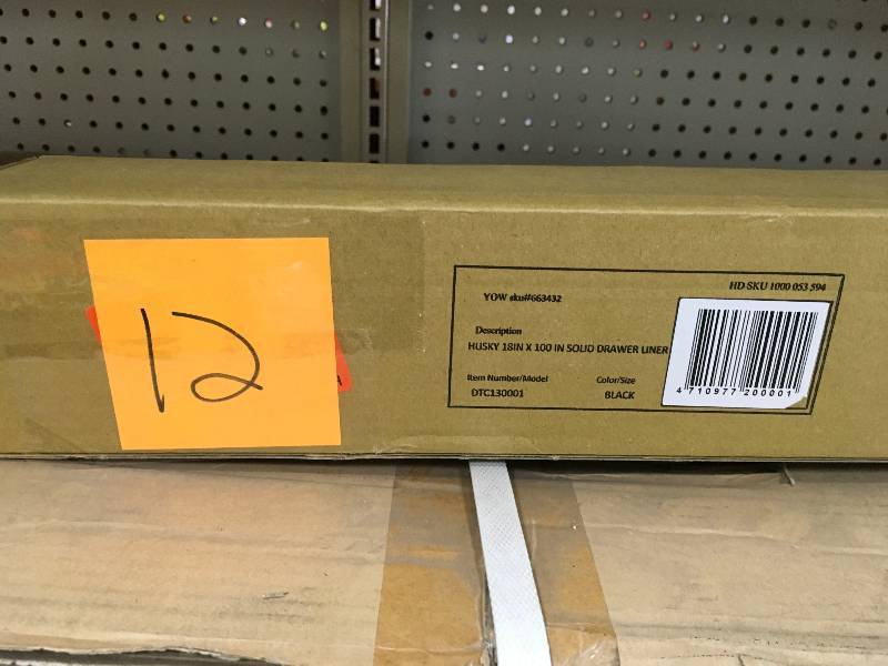 Husky 18 in. x 100 in. Soild Dawer Liner, Black new